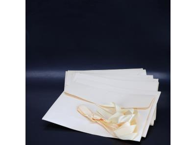 Dárkové tašky, béžové perleťový papír, 10 ks