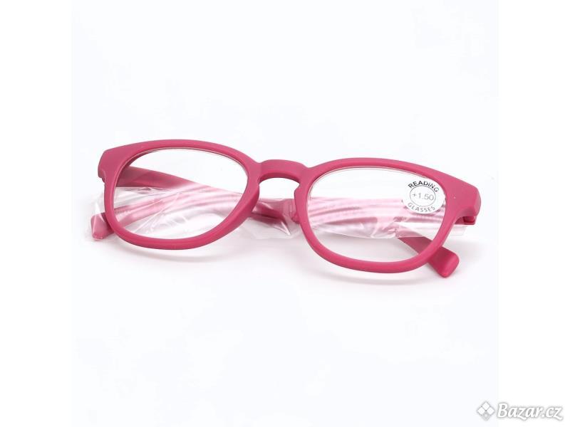 Dioptrické brýle Opulize 5 ks + 1.50 růžové
