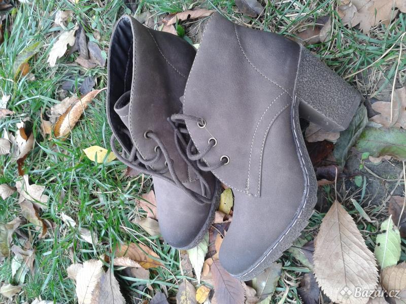 Elegantní podzimní boty na měkém podpatku vel.37