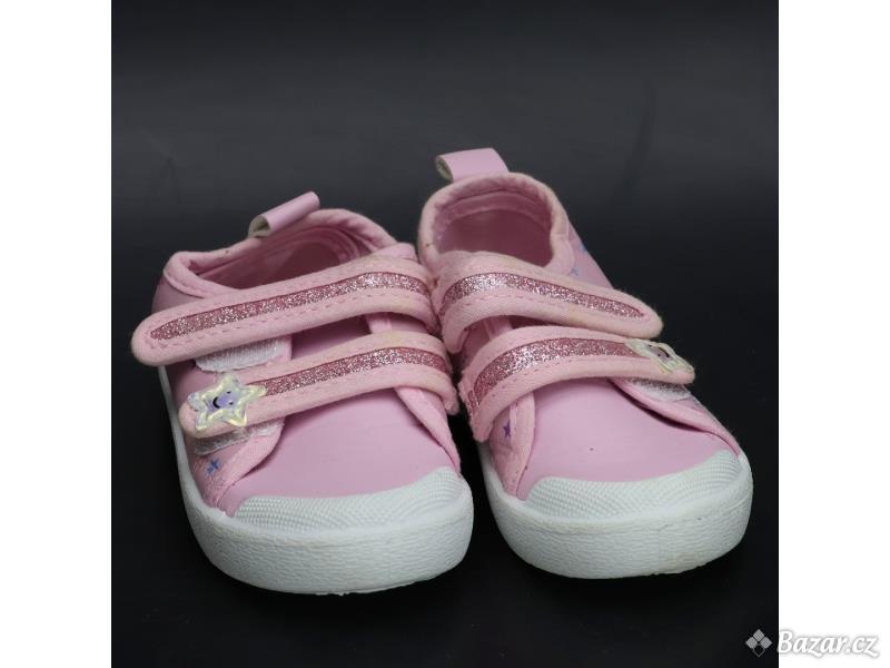 Dětská obuv růžovobílá 13 cm