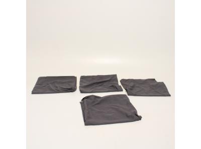 Povlaky na polštáře, šedé, 4 ks, 70x40 cm