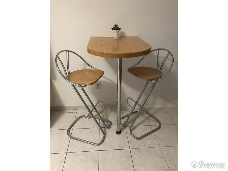 Barový stůl + 2 stoličky