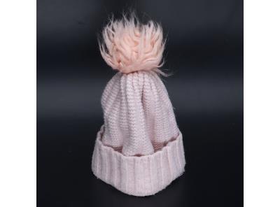 Dětská čepice pro dívky růžová, 17x14