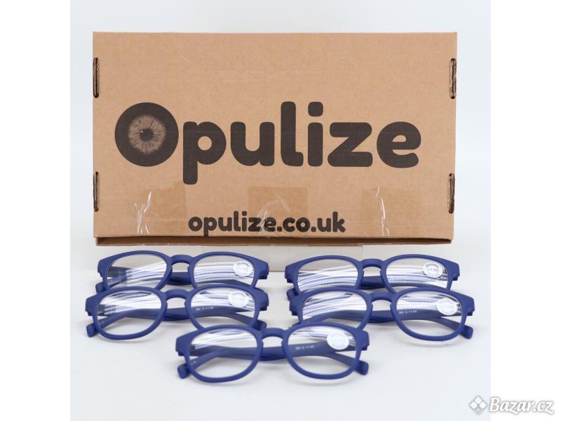 Brýle na čtení Opulize 5 ks modré