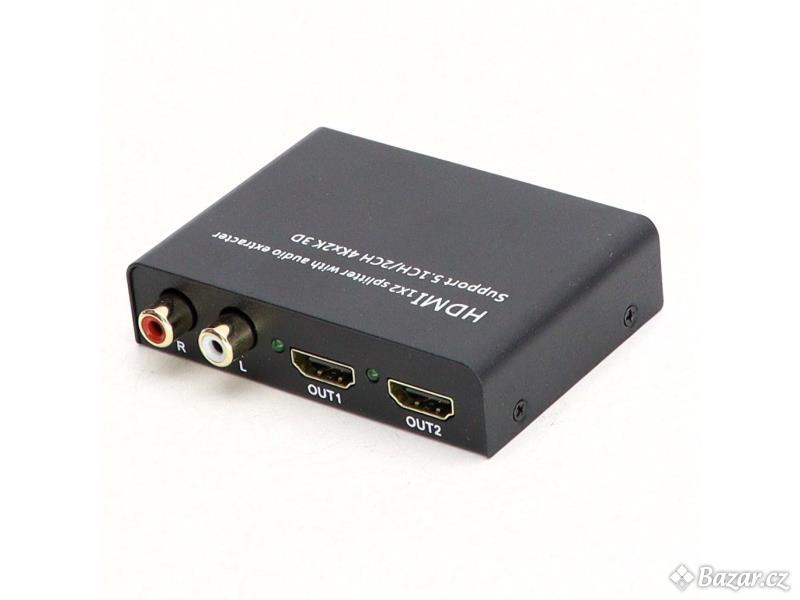 Rozbočovač HDMI LINKFOR 1x2 s extraktorem 