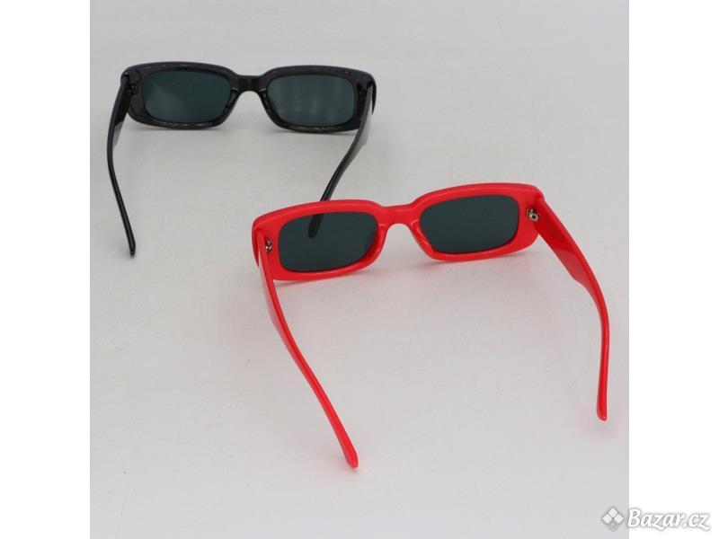 Sluneční brýle JFAN, 2 ks, černá, červená