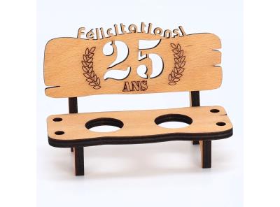 Dekorační lavička ze dřeva na 25 let