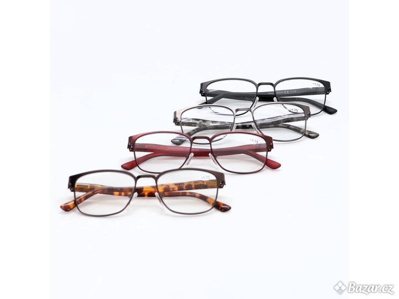 Sada 4 dioptrických brýlí Modfans +1.75