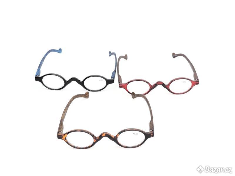 Dioptrické brýle JM +5,50 dioptrie, 3ks