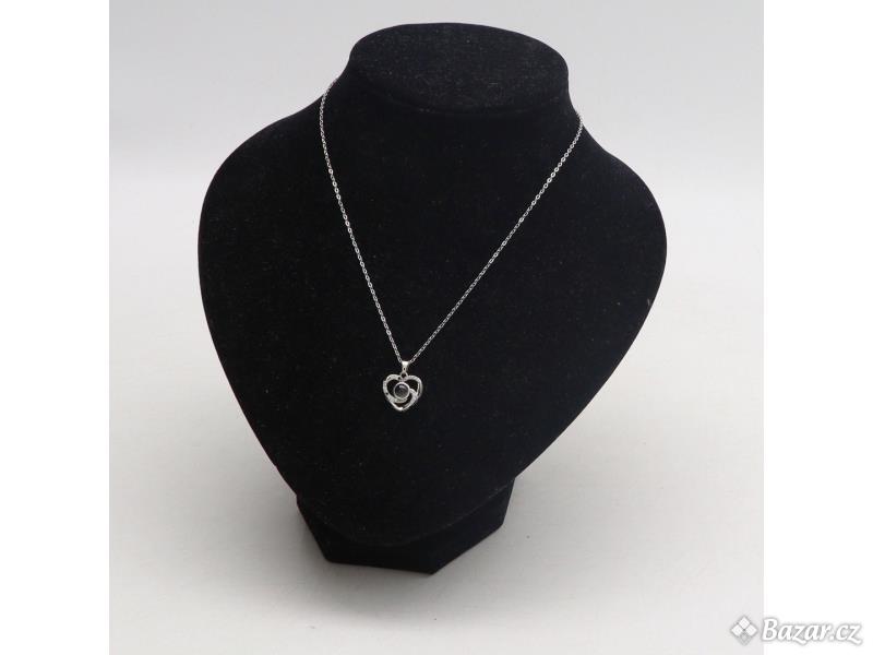 Dámský náhrdelník Lozache stříbrný, 45cm