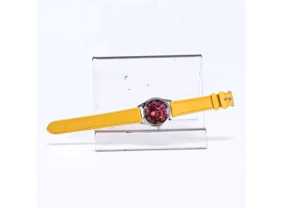 Dámské hodinky TAPORT TRY1 s květinou žluté