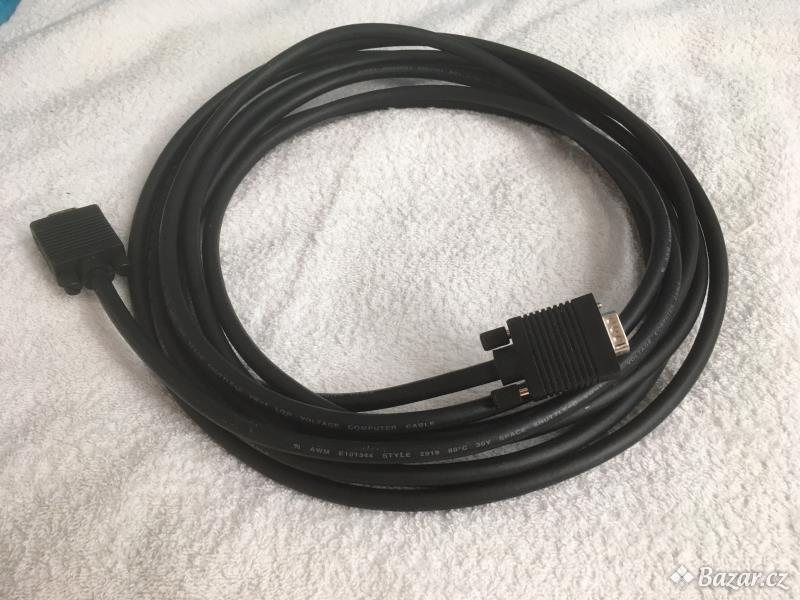 VGA kabel propojovací M/M 5m stíněný Ferrity DDC2