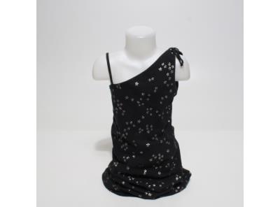 Dívčí šaty černé s hvězdičkami