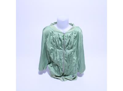 Dívčí bunda zelená nylonová
