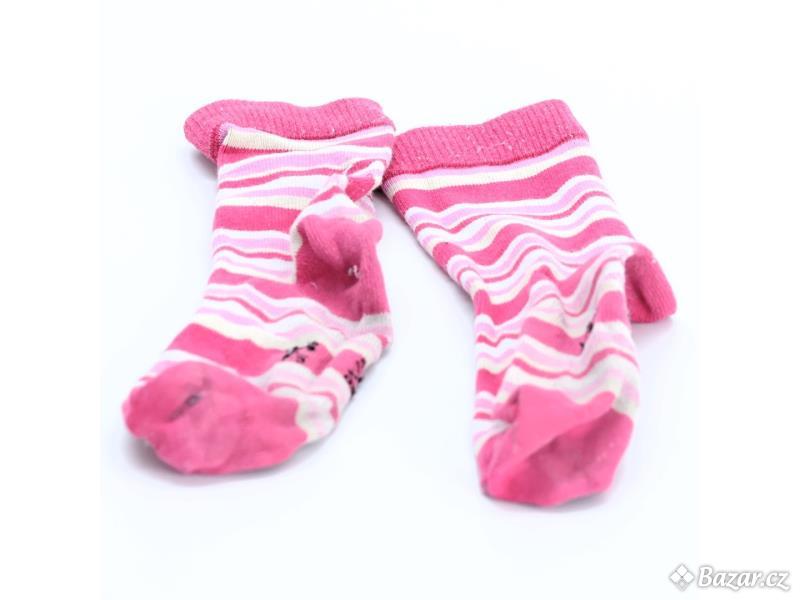 Dívčí růžové bavlněné ponožky