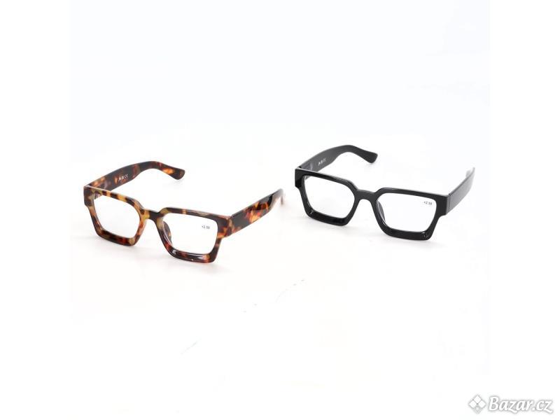 Dioptrické brýle JM +2.50 na čtení 2 kusy
