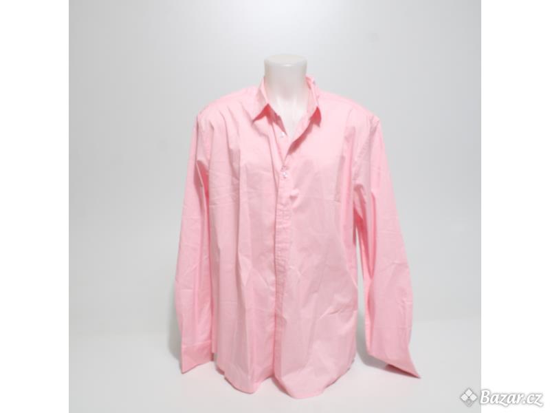 Pánská košile Coofandy Růžová L
