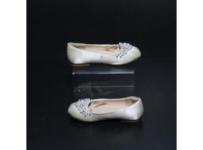 Dívčí baleríny Dream Pairs, bílé, vel. 27