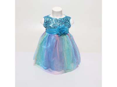 Dětské šaty s flitry M MUNCASO modré 104
