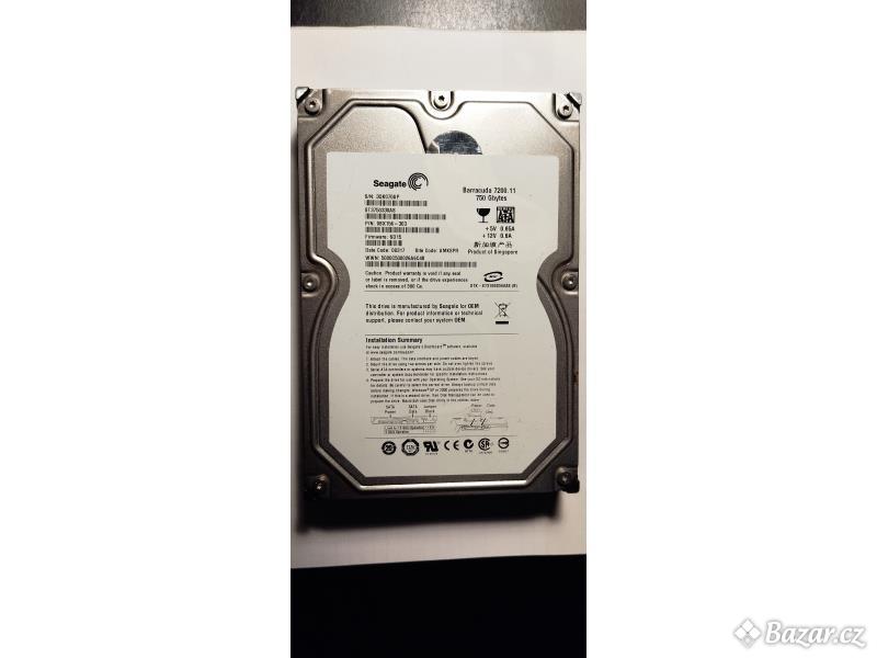 3,5 palcový SATA disk 750GB Seagate, 7200ot.