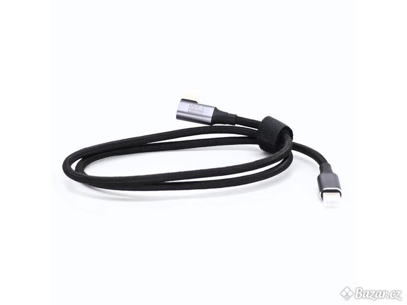 Kabel Cablecc USB C 80 cm černý