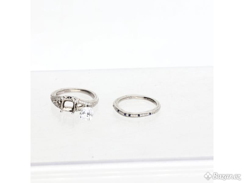 Sada prstenů JewelryPalace s modrým kamenem