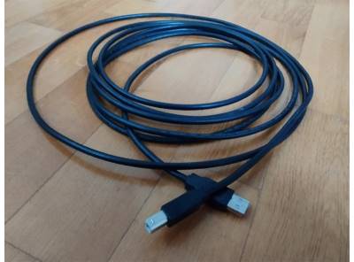 Kabel USB 2.0, A-B, 5m barva černá