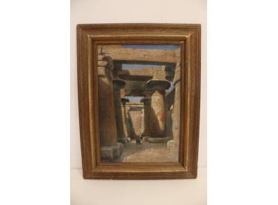 Obraz-Karnak zádušní chrám -Egypt),sign. E.Wirth