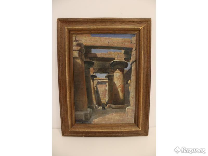 Obraz-Karnak zádušní chrám -Egypt),sign. E.Wirth