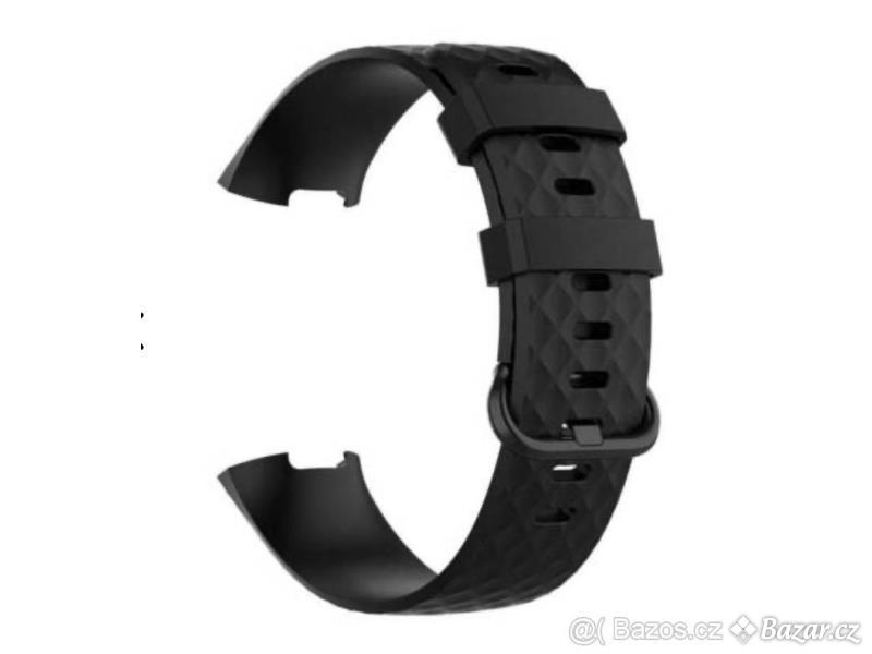 Silikonový řemínek černý ve velikosti S pro Fitbit Charge 3