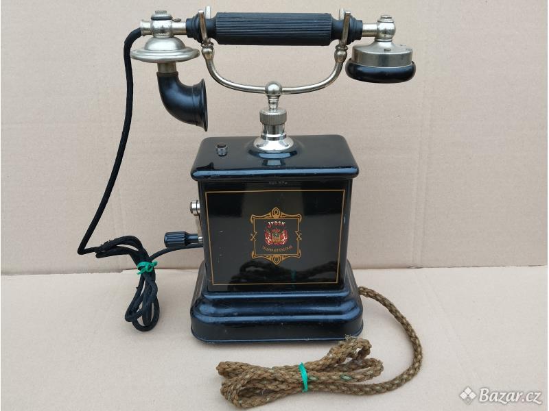 Starý dánský telefon Jydsk - do sbírky, dekorace, NEVÁHEJTE