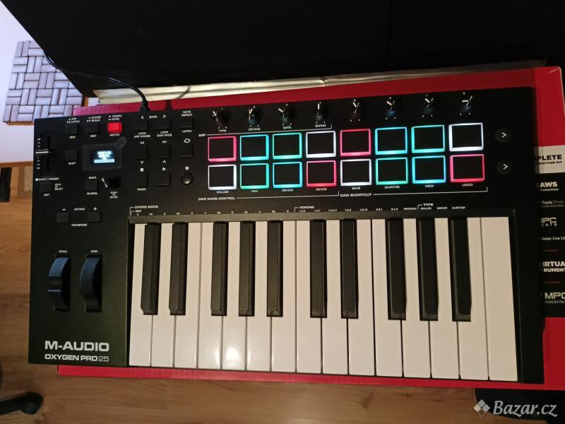 Prodám nové MIDI klávesy M-Audio Oxygen PRO 25 