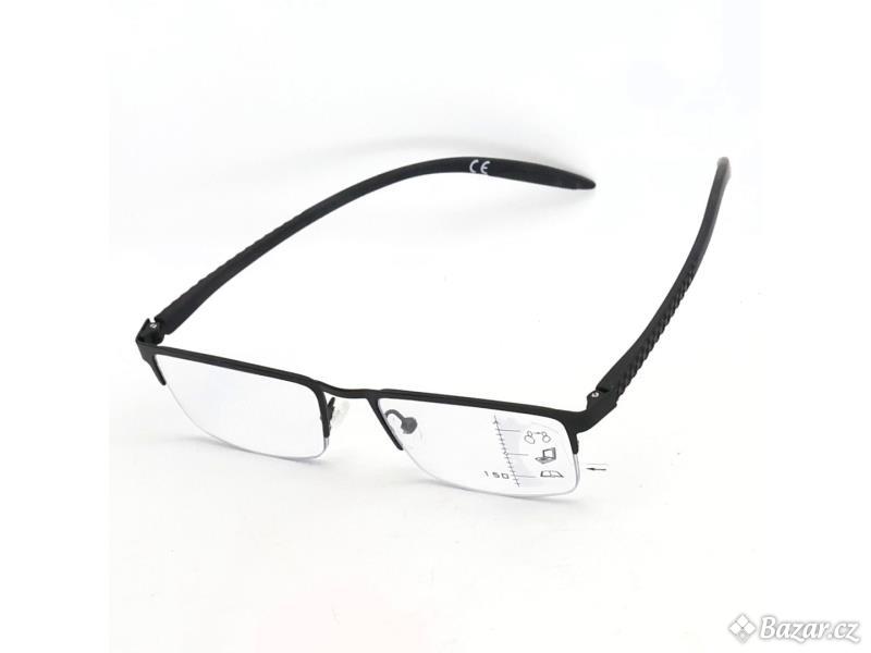 Dioptrické brýle Amorays hranaté černé +1.50
