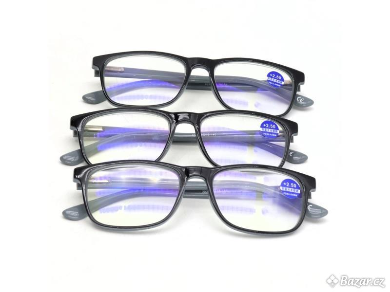 Dioptrické brýle MMOWW DEL006-3pc-Gray-2.5+