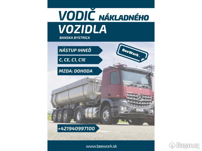 Vodič nákladného vozidla Banska Bystrica