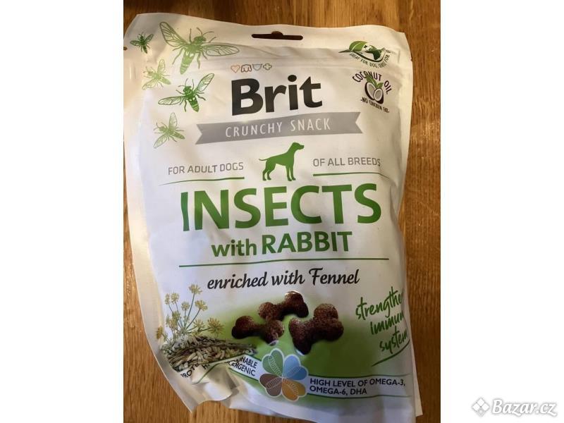 Brit Care Dog Crunchy Cracker Insects with Rabbit