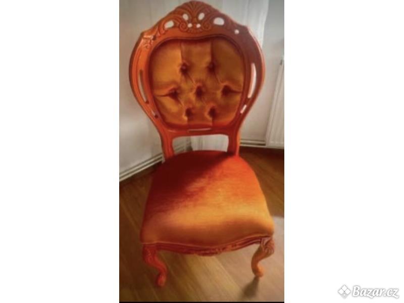 Sametová Chesterfield židle