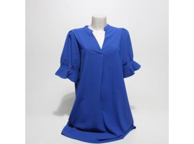 Dámské šaty s výstřihem do V ANFTFH modré