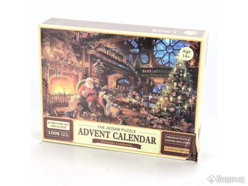 Puzzle adventní kalendář 2023 Vánoce Pukamam