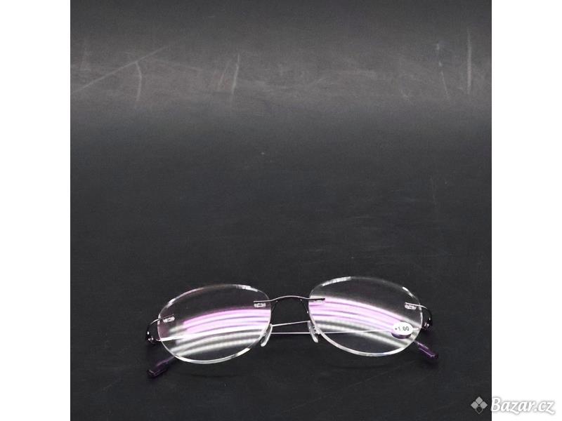 Brýle na čtení KoKobin fialové, +1.00
