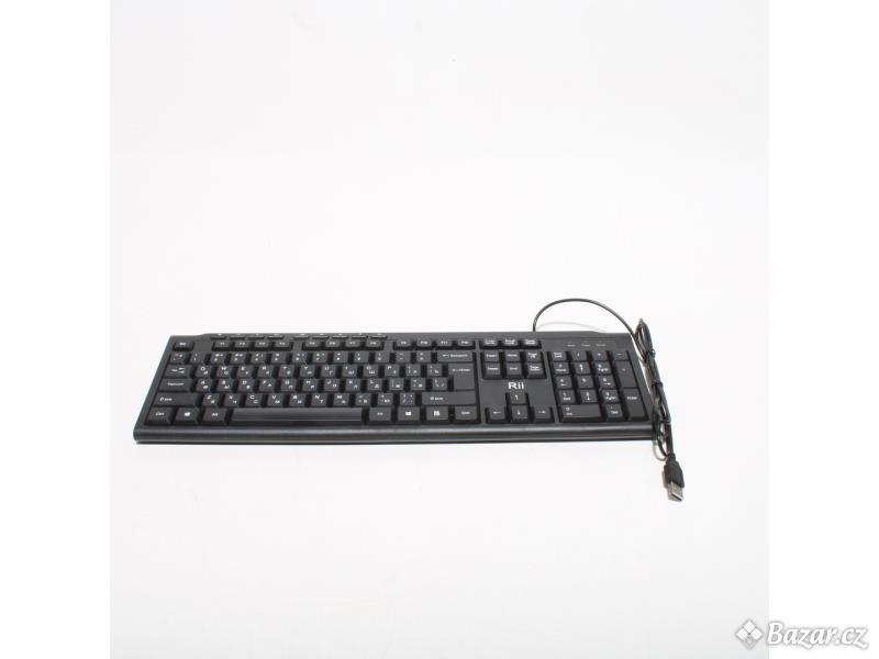 Kabelová klávesnice Rii RK907 RU černá