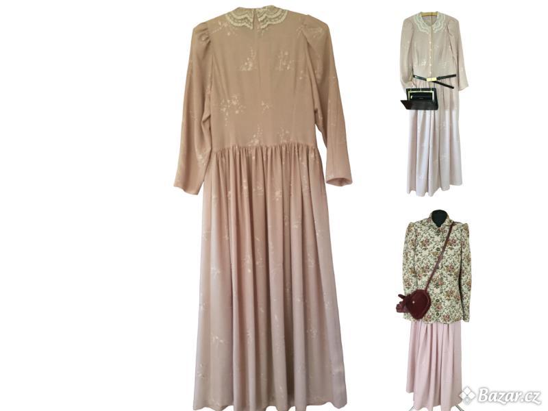 Dámské Dlouhé šaty Staro-Růžová 42 Výroba Tuzemsko 