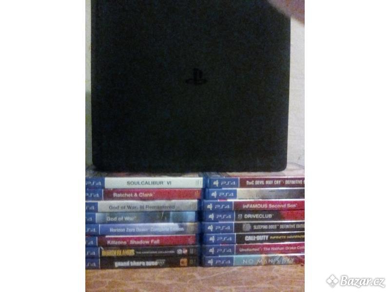 Ps4 slim 500gb. + 16 her