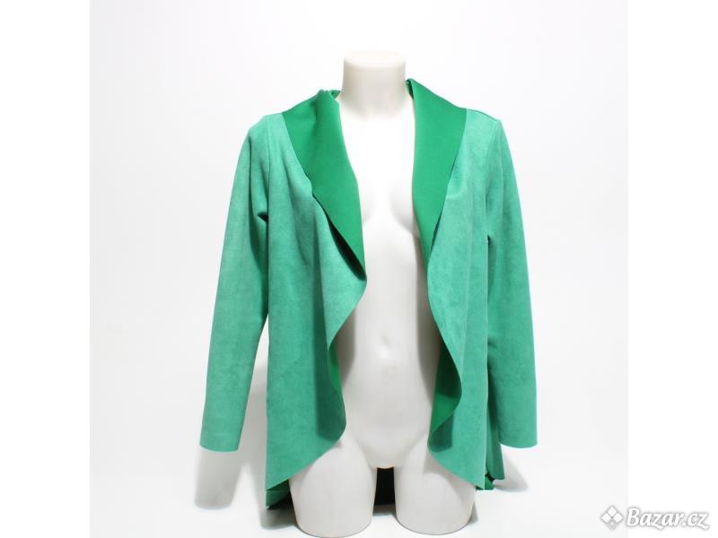 Dámské zelené sako z polyesteru