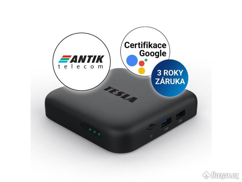 Rozbaleny TESLA MediaBox XA400 Android TV – UHD multimediální přehrávač