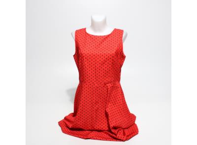 Dámské šaty na ramínka červené XL