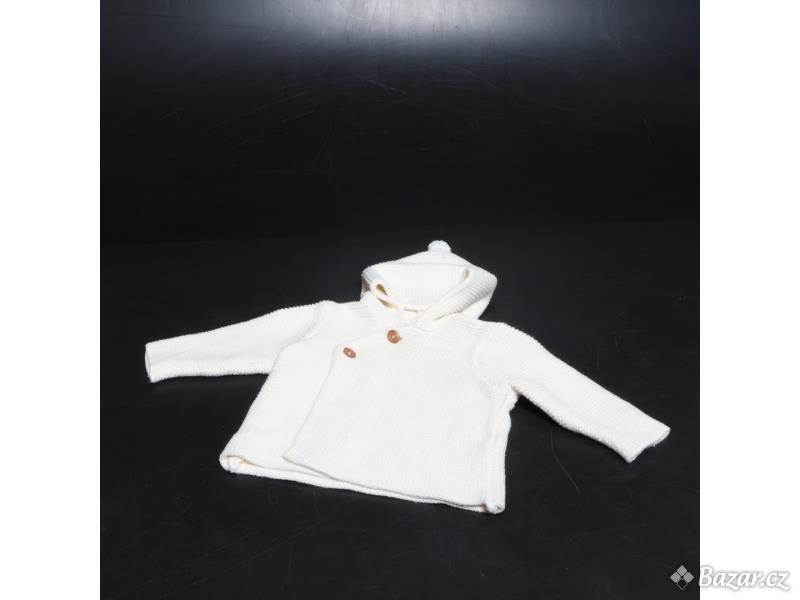 Bílý kabátek na knoflíky Zara vel. 68