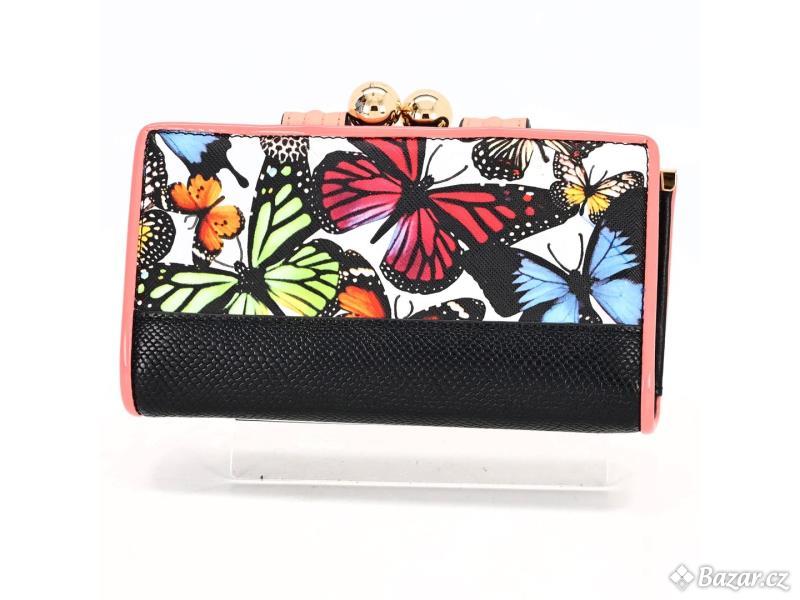 Dámská peněženka barevná s motýlky Gladdon