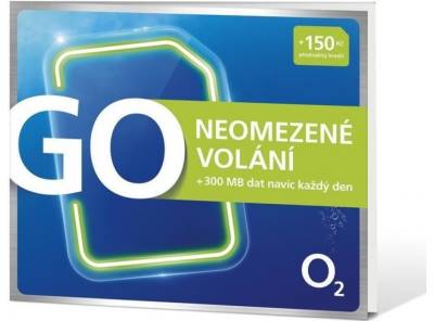 O2 SIM karta Neomezené volán a 300Mb dát 