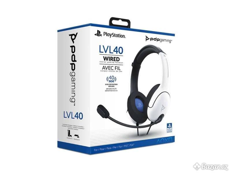 PDP gaming LVL40 kabelová sluchátka PlayStation 